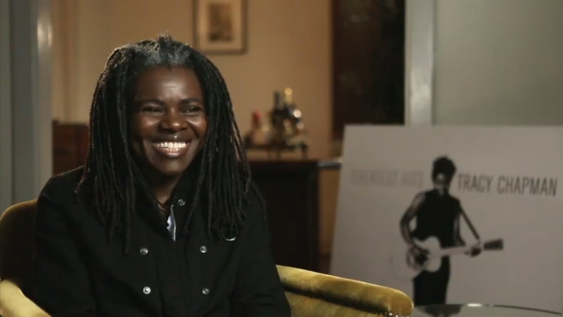 Tracy Chapman smiles during an interview