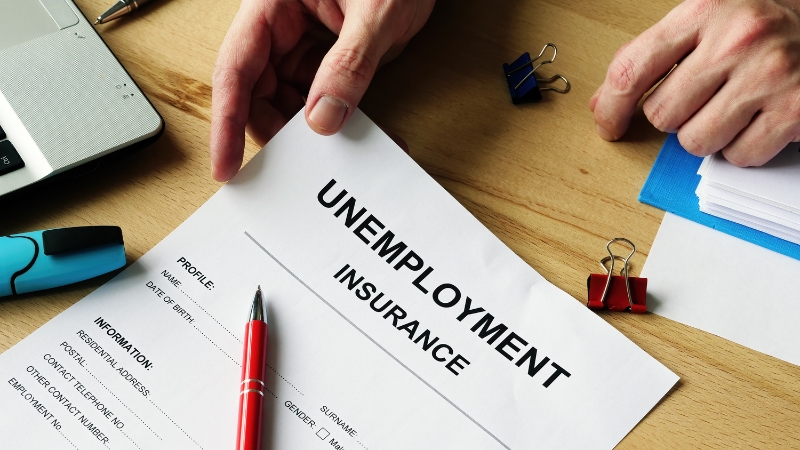 Unemployment insurance form on a desk for Ohio business registration
