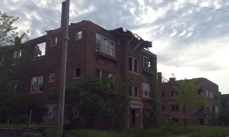 Abandoned house in a dangerous Cleveland neighborhood