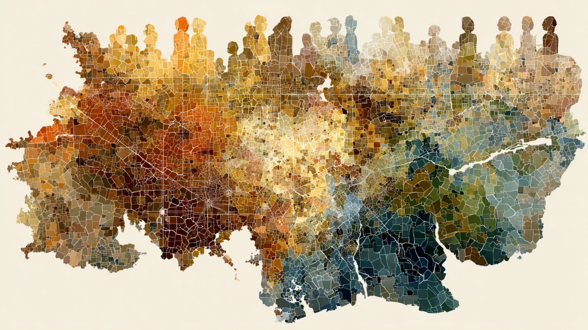 Population density maps help identify where residents live, how neighborhoods are structured, and how services and infrastructure are planned