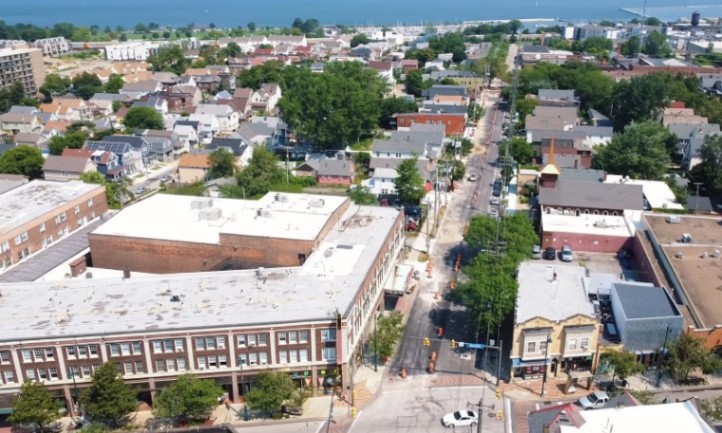 Cleveland pictured from above